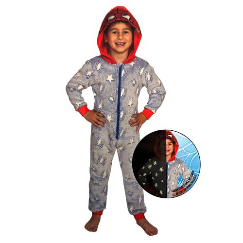 Spider-Man glow in the dark children's long pajamas, jumpsuit 122/128 cm