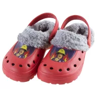 Fireman Sam kids winter slipper clog 27/28