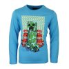 Minecraft glow in the dark kids long sleeve T-shirt, top 10 years