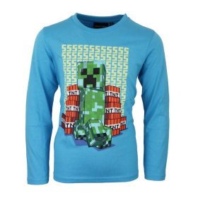   Minecraft glow in the dark long sleeve kids shirt, top 8 years