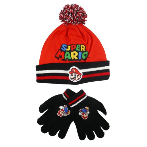 Super Mario Run kids hat + gloves set 52 cm