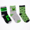 Minecraft Creeper kids socks 27/30