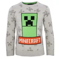 Minecraft Grey children's knitted sweater 6 years