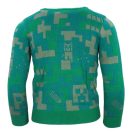 Minecraft Green children's knitted sweater 9 years