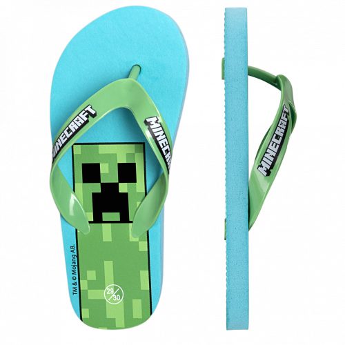 Minecraft kids slippers, Flip-Flops 29 30