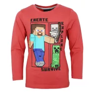   Minecraft Create Red children's long sleeve shirt, top 6 years / 116 cm