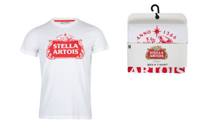 Stella Artois White men's short shirt, top L