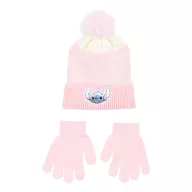 Disney Lilo and Stitch Ombre Pink kids hat + glove set 52 cm