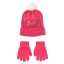 Barbie Pink sequined kids cap + glove set 52 cm