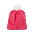 Barbie Pink sequined kids cap + glove set 52 cm