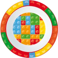 Colour Bricks Lego patterned micro deep plate 16 cm