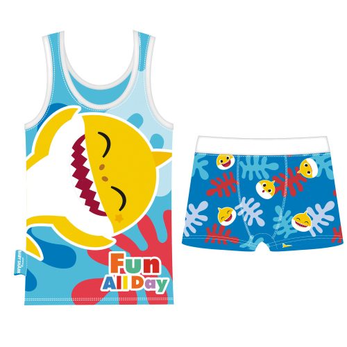 Baby Shark Fun Day undershirt + boxer set, short pyjamas 2-7 years - J
