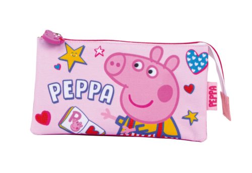 Peppa Pig Book pencil case with three compartments with three compartments 21 cm