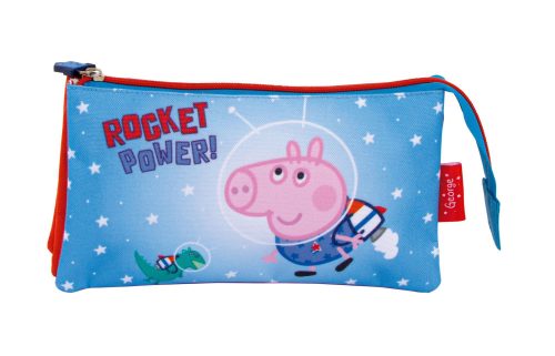Peppa Pig Rocket pencil case with three compartments with three compartments 21 cm