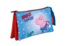 Peppa Pig Rocket pencil case with three compartments with three compartments 21 cm