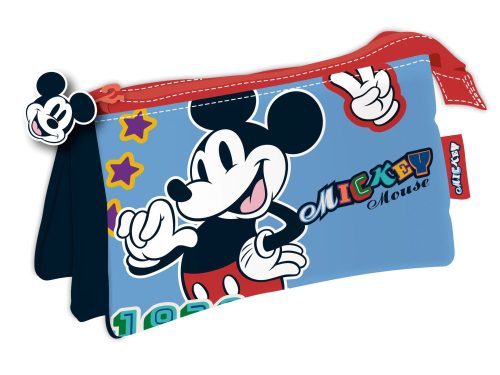Disney Mickey pencil case with three compartments with three compartments 21 cm