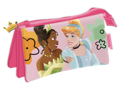 Disney Princess pencil case with three compartments with three compartments 21 cm