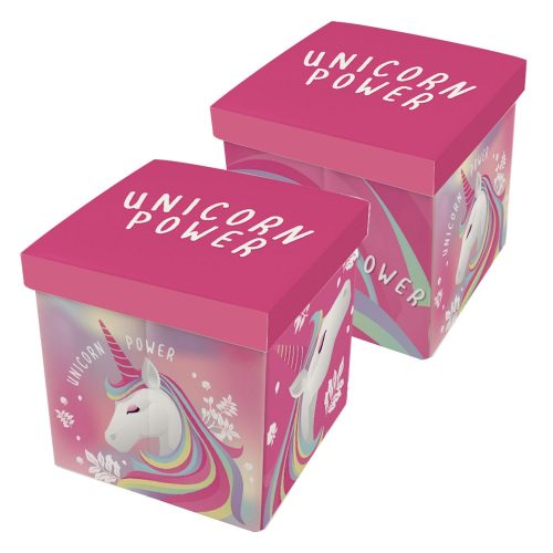 Unicorn Power toy storage 30×30×30 cm
