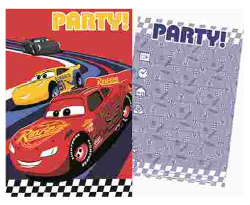 Disney Cars Party invitation card