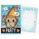 Emoji blue Party invitation card