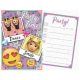 Emoji Purple Party invitation card