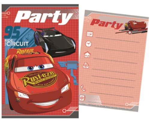 Disney Cars Party Invitation Card