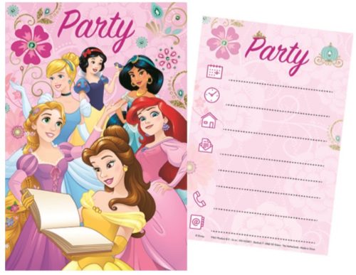 Disney Princess Party Invitation Card