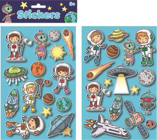 Space pufi sticker set