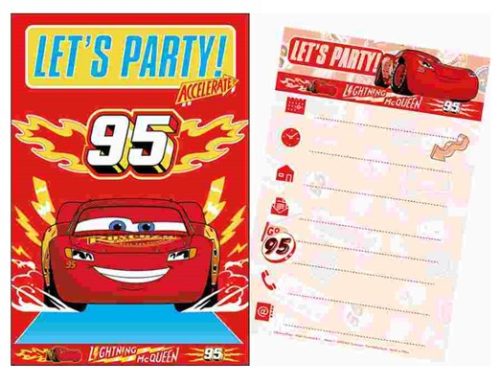 Disney Cars Party invitation card