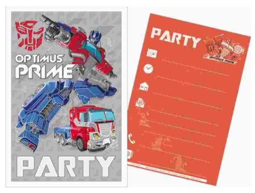 Transformers Party invitation card