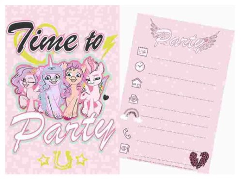 My Little Pony Party invitation card