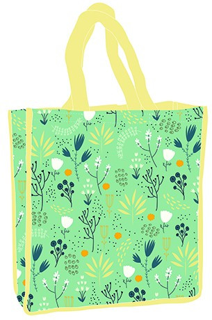 Flower Green shopping bag 34 cm