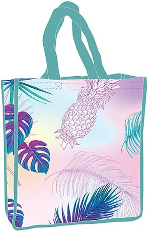 Pineapple holographic shopping bag 34 cm