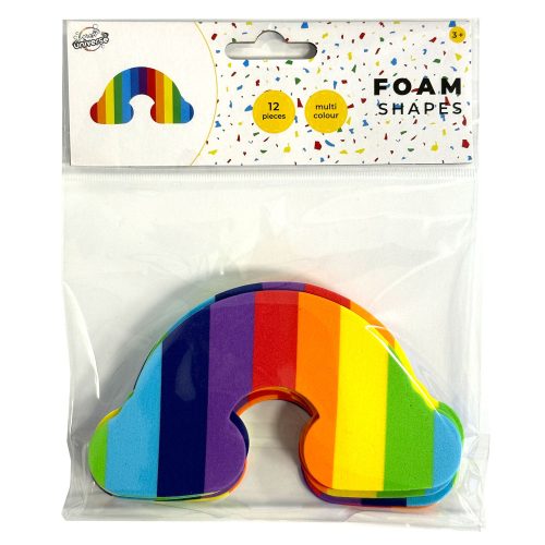 Rainbow Colour foam shape 12 pieces