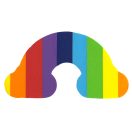 Colour Rainbow foam shape set of 12