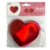 Heart with foil foam shape 12 pieces