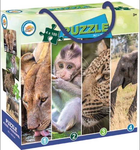 Animals Savanna puzzle 4x100 pieces