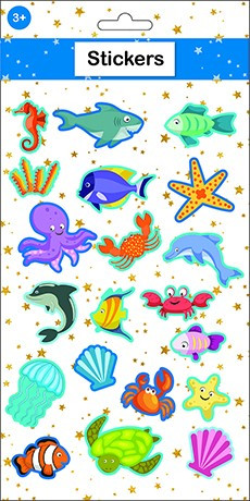 Ocean puffy sponge sticker set
