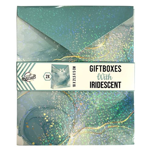 Turquoise Iridescent gift box 2 pcs.