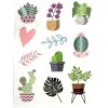 Plant Cactus sticker set 3 Arc