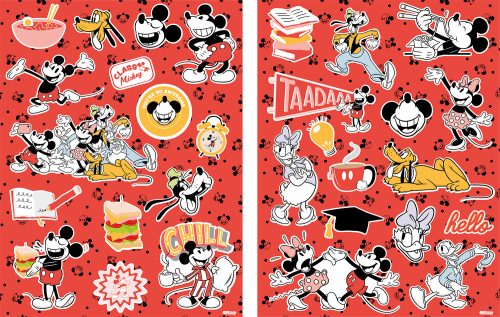Disney Mickey Red holographic sticker set