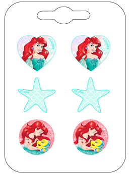 Disney Princess, Ariel earrings set 3 pairs