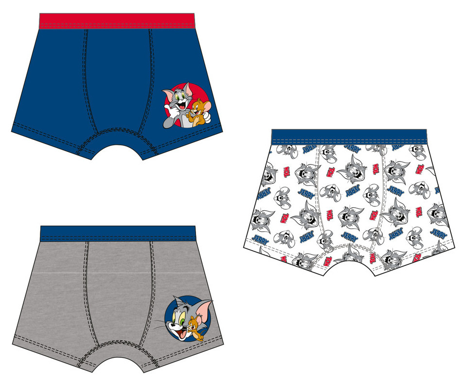 Tom and Jerry kids boxer shorts 3 pieces/pack 122/128 cm - Javoli Disn