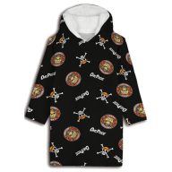   One Piece Thousand Sunny pull-over plush fleece blanket, poncho
