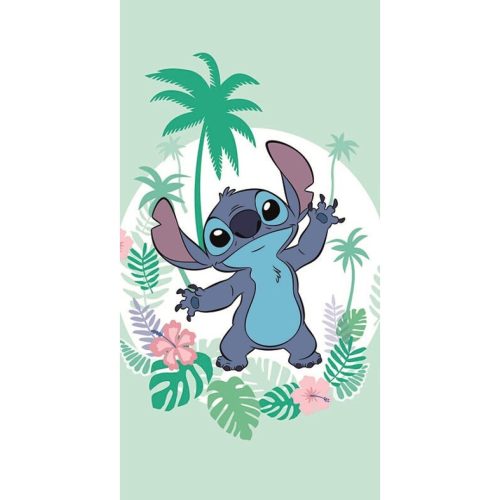 Disney Lilo and Stitch Green bath towel, beach towel 70x140cm