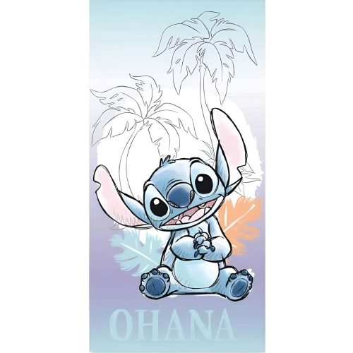 Disney Lilo and Stitch Ohana bath towel, beach towel 70x140cm (Fast dry)