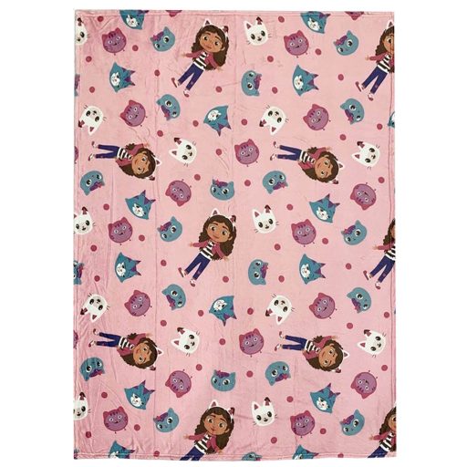 Gabby's Dollhouse Cats flannel blanket 110x150cm