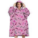 Barbie Glasses adult pull-over plush fleece blanket, poncho