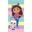 Gabby's Dollhouse Pastel Stripes bath towel, beach towel 70x140cm