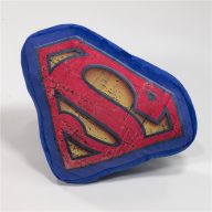 Superman Sign shape pillow, decorative pillow Velour